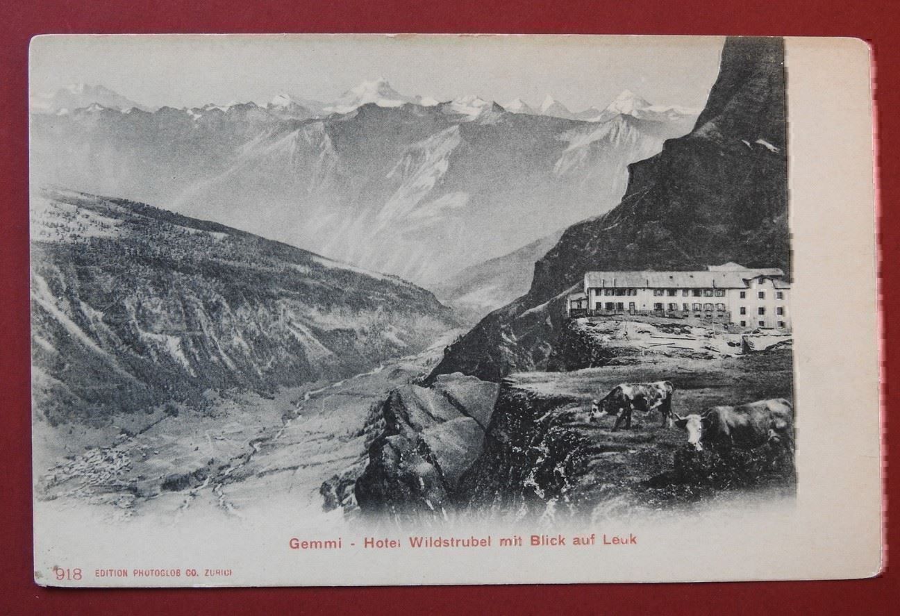 Cartoline postali: Schöne AK von Gemmi Hotel Wildstrubel – Usato da Rain venduto da 999-800-K