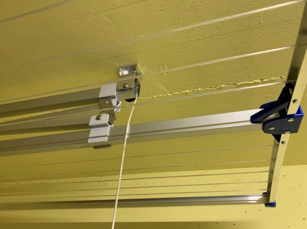 JUDEMII Elektrischer Decken-Wäschetrockner | 35kg Tragkraft, Höhenverstellbar Bis 110cm - Mit Fernbedienung