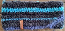Warmes Ziener Stirnband gestreift blau/schwarz