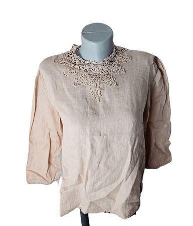 ZARA Basic Collection Shirt 100% Leinen Gr. S neuw.