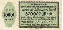 Hannover Langenhagen 500000 Mark 17.08.1923 SS++-VZ