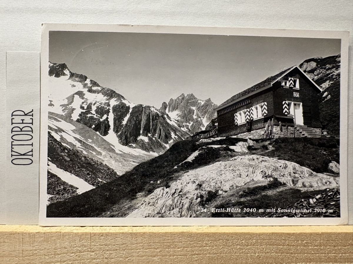 Cartoline postali: AK von Ezzli Hütte & Sonnigwichtel – Usato da Rümlang venduto da Brieftaube1