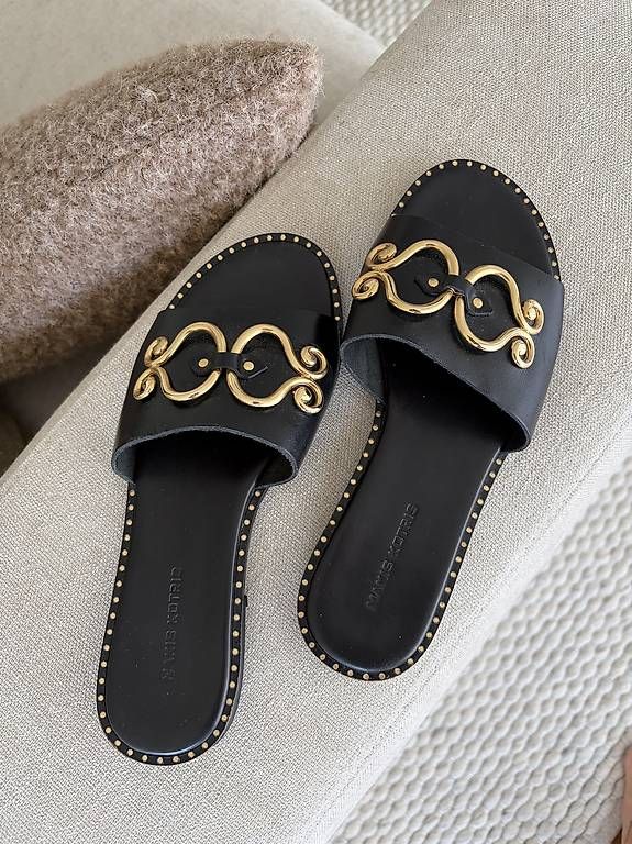 Scarpe da donna: Makis Kotris Slippers schwarz/gold Gr.39 – Nuovo (secondo la descrizione) da Meilen venduto da SabrinaK1992 2