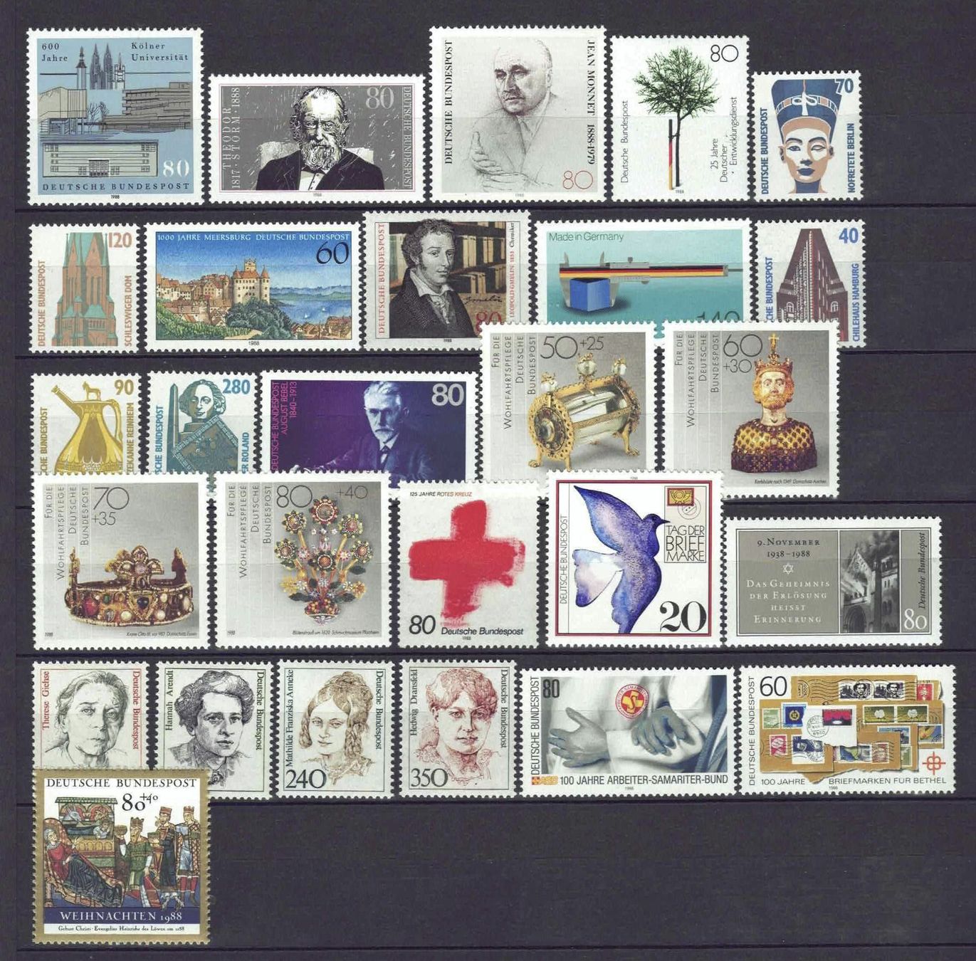 Tous les timbres: Deutschland kompl Jahr 1988 postfrisch** – D'occasion à Basel par Pfefferschootte 1