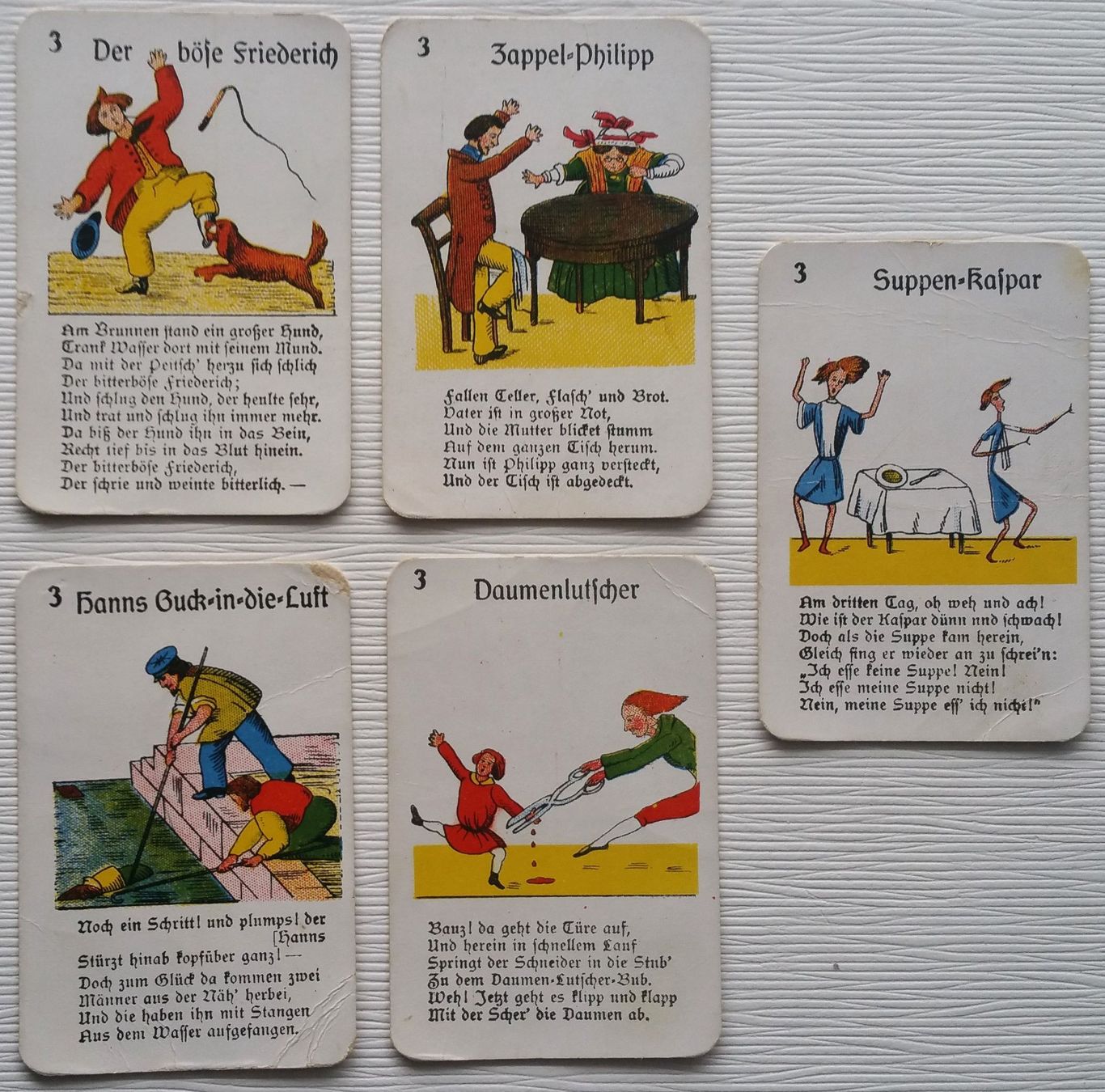 Giochi: Der Struwwelpeter - Quartett mit 20 Spielkarten, 1950-60 – Usato da Oberriet SG venduto da ganesh435 4