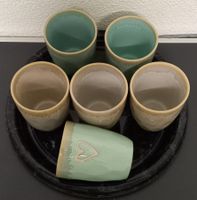 SET AN 6 *KERAMIK - BECHERN* ZT. HERZ/DM 11/DM 8CM/NEU/2.W.