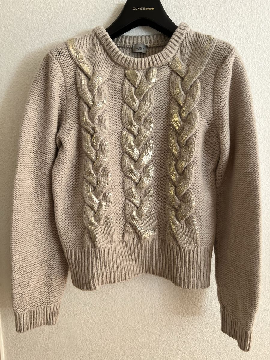 Marella Maglioni & Felpe: Marella Pullover mit goldigen Element Gr.M – Usato da Schwerzenbach venduto da cygnuss