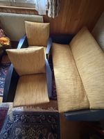 Sessel Sofa Set Gelb Vintage 40-60 iger