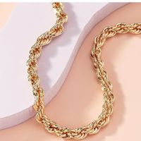18k Vergoldete, Statement Kette