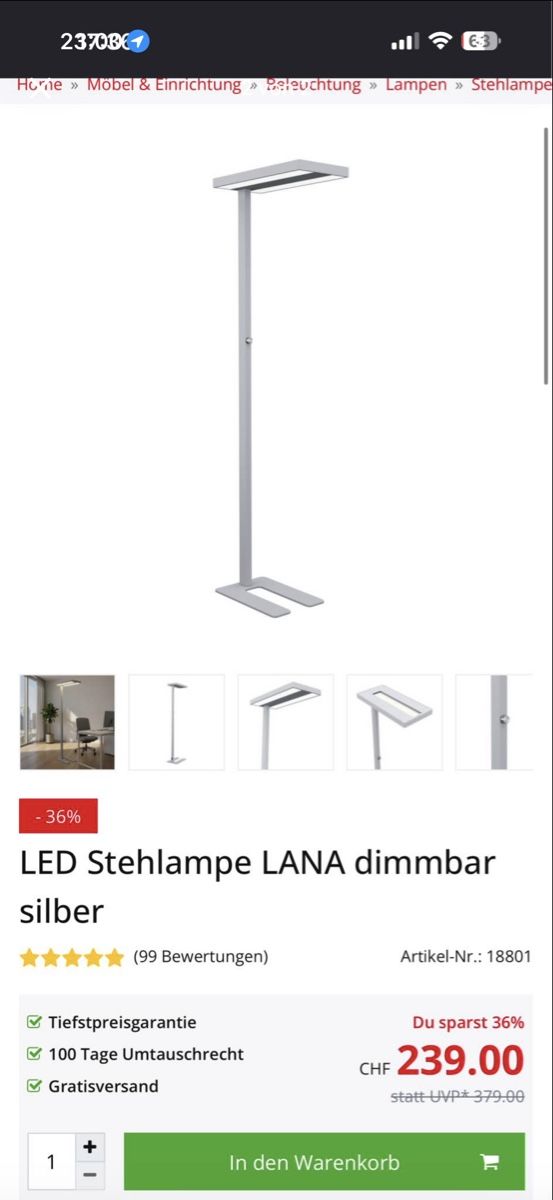 Lampade: LED Lampe, dimmbar – Nuovo (secondo la descrizione) da Gossau SG venduto da cuk_fyc6 4