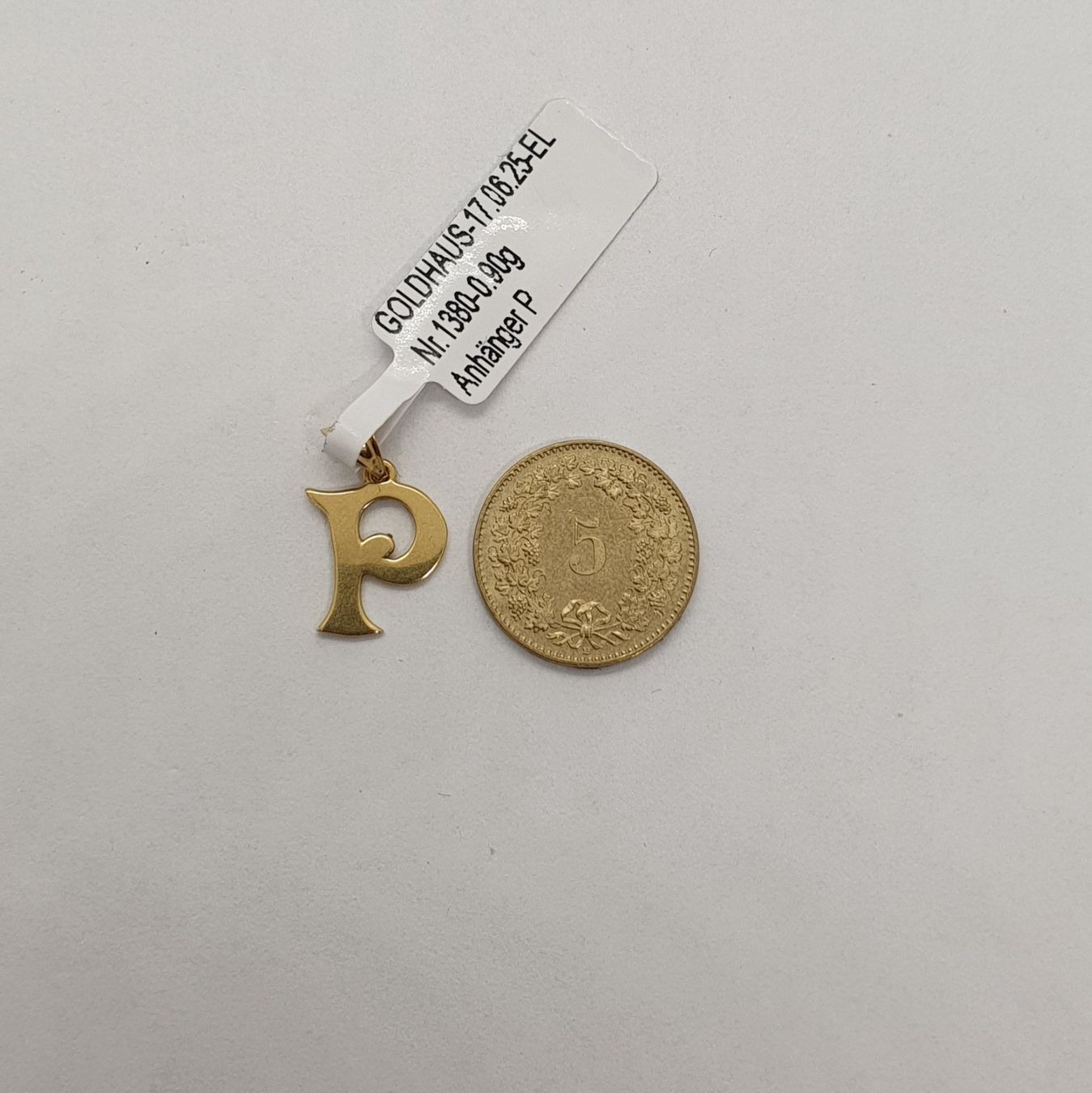 Ciondoli: Echt 18K Gold - Buchstabe P Anhänger – Usato da Luzern venduto da Luzern-Goldhaus 3