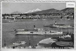Geneve - La Rade et le Mont Blanc - Bateau "Evian + Montreux