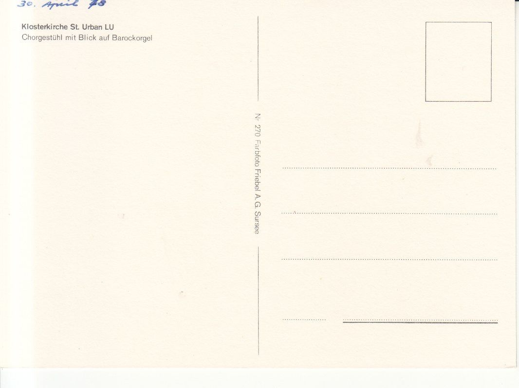 Cartoline postali: St. Urban 1978 – Usato da Bürglen TG venduto da StampGraf 1