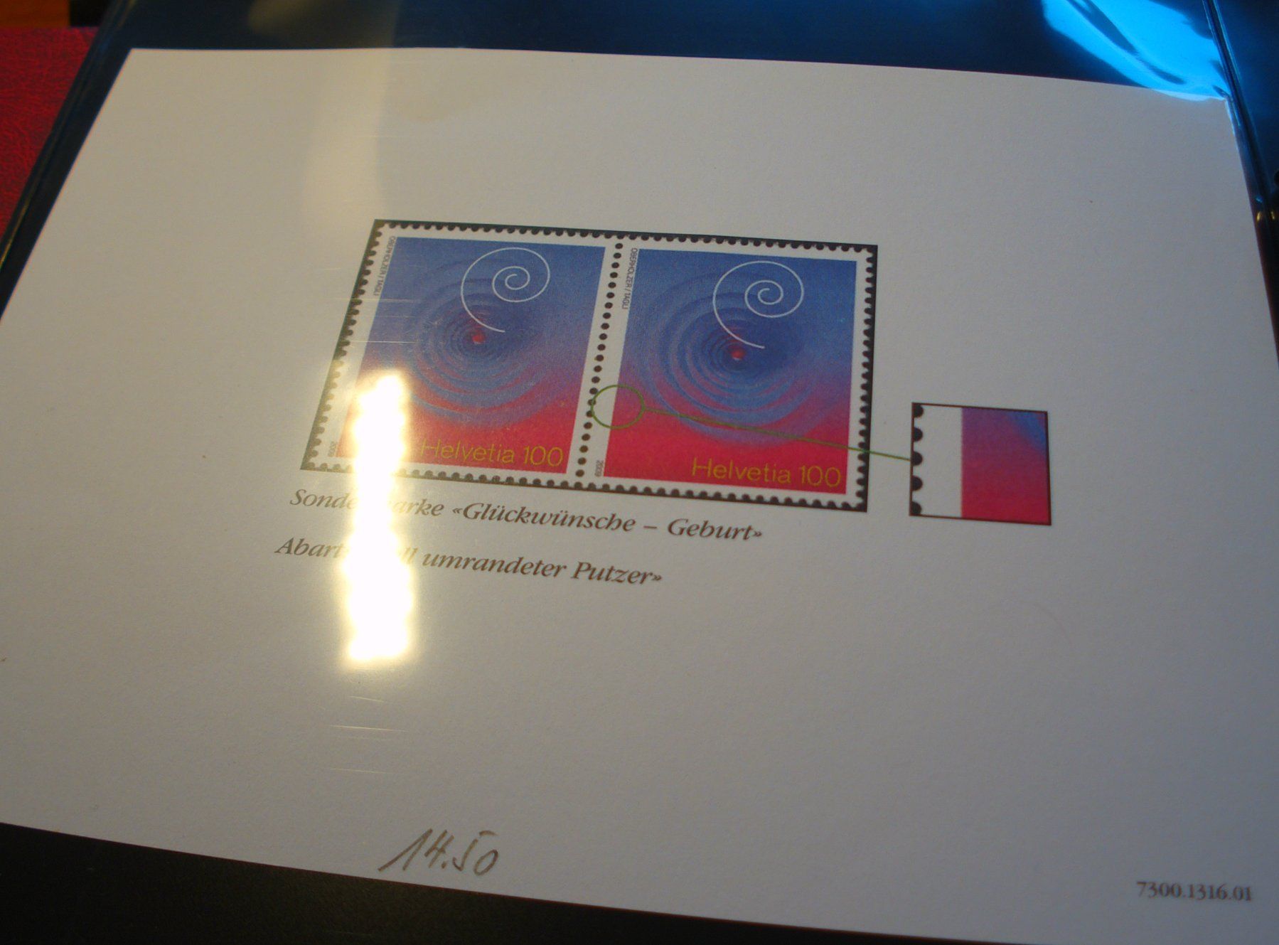 Alle Briefmarken: Abart "Glückwünsche" 2009, **, Hell umrandeter Putzer – Gebraucht aus Niederwil AG von morostahu 3