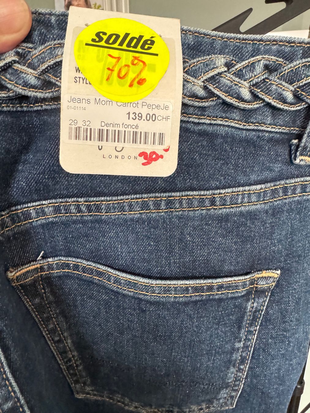 Pepe Jeans Jeans: Pepe Jeans bleu tressé – Nuovo e nell'imballaggio originale da Vuisternens-Romont venduto da gol_xp6p 2