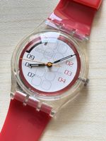 Swatch Uhr rot transparent guter Zustande 