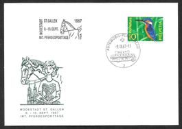 Sonderbrief A. 1073 Intern. Pferdesporttage St. Gallen 1967