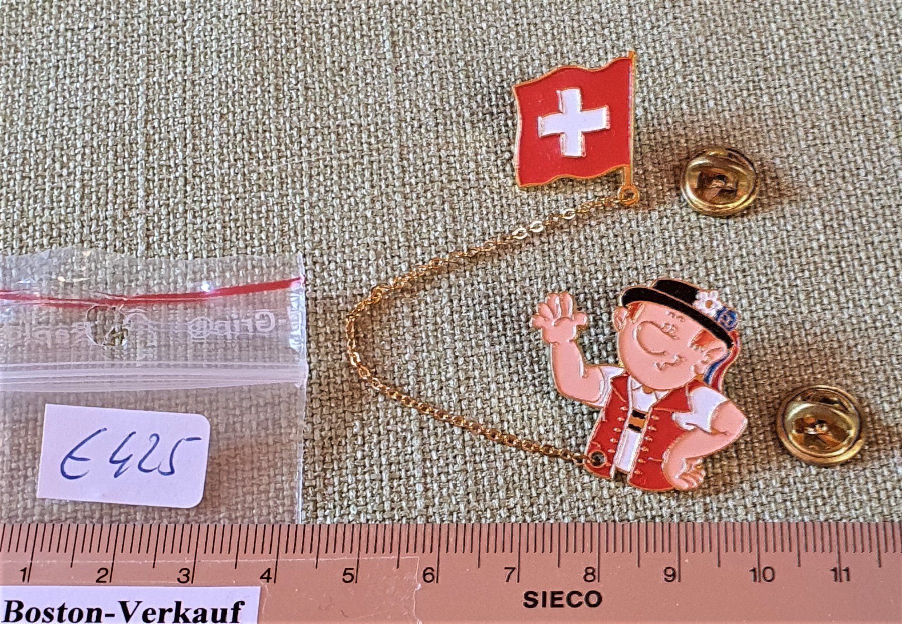 Placchette & Badge: E425 Pin Schweizer Fahne & Senn – Usato da Reinach BL venduto da Boston-Verkauf 3
