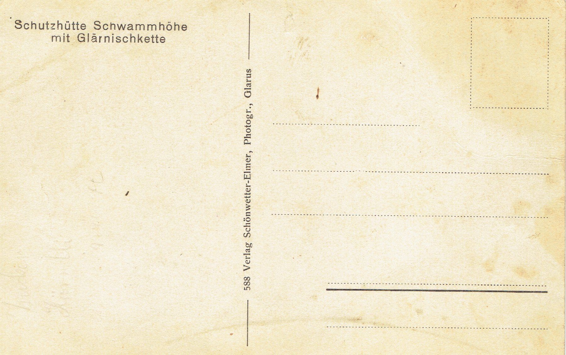 Cartoline postali: Schwammhöhe GL, um 1930 – Usato da Otelfingen venduto da Schmitte9 1