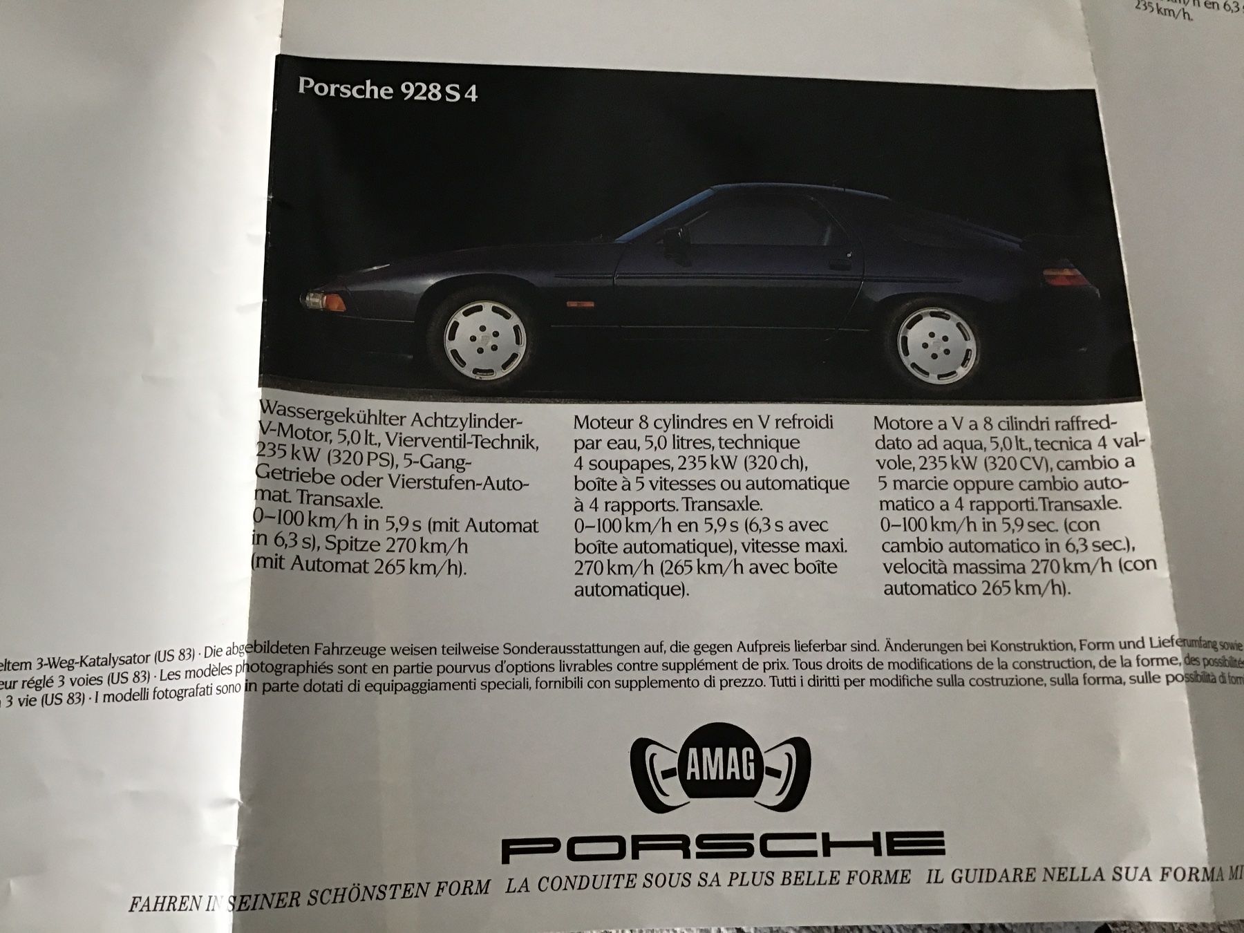 Porsche Documenti: Porsche-Modellprogramm Posterprospekt Dezember 1986 – Usato da Scherzingen venduto da Starseller62 3