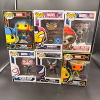 Funko Pop! Marvel 6er Set Venom Thor Ironheart Chase Rogue