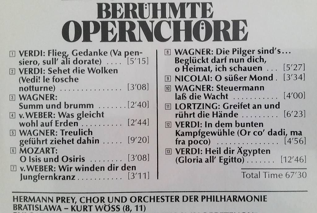 CD: 🎵 CD - Berühmte Opernchöre – Usato da Matzingen venduto da zingana 1