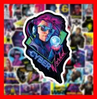 Cyberpunk PS4 PS5 X-Box Game Stickerbomb 50 tlg Stickerset