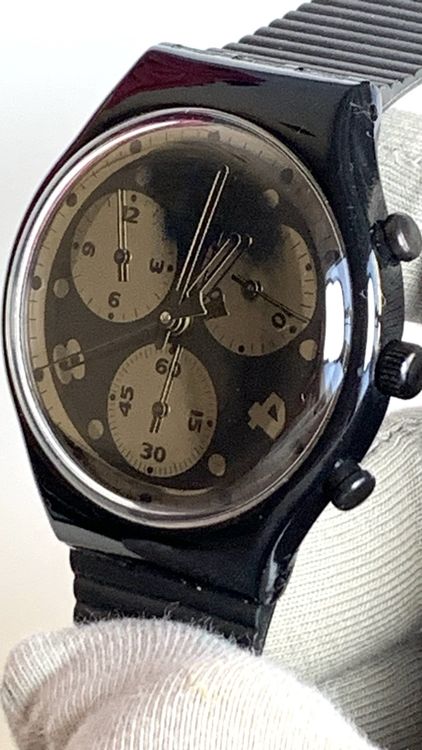 Swatch Irony Chrono Schwarz Vintage Herrenuhr 5
