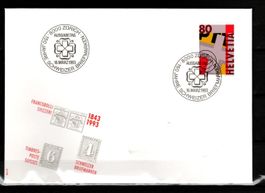 1993 - FDC /150 Jahre Schweiz.Briefmarken / Briefmarke  Post