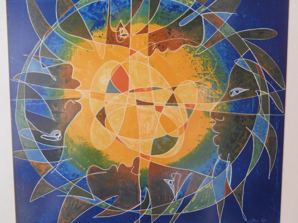 Hans Erni - Peace on Earth - Kunstdruck - Bilderrahmen 4
