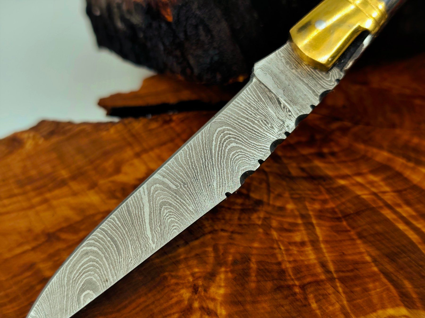 Accessori: Laguiole Damast Messer Klappmesser echtes Damastmesser – Nuovo e nell'imballaggio originale da Arlesheim venduto da Premius_1 3