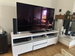 Fernsehmöbel weiss mit Schubladen neuwertig