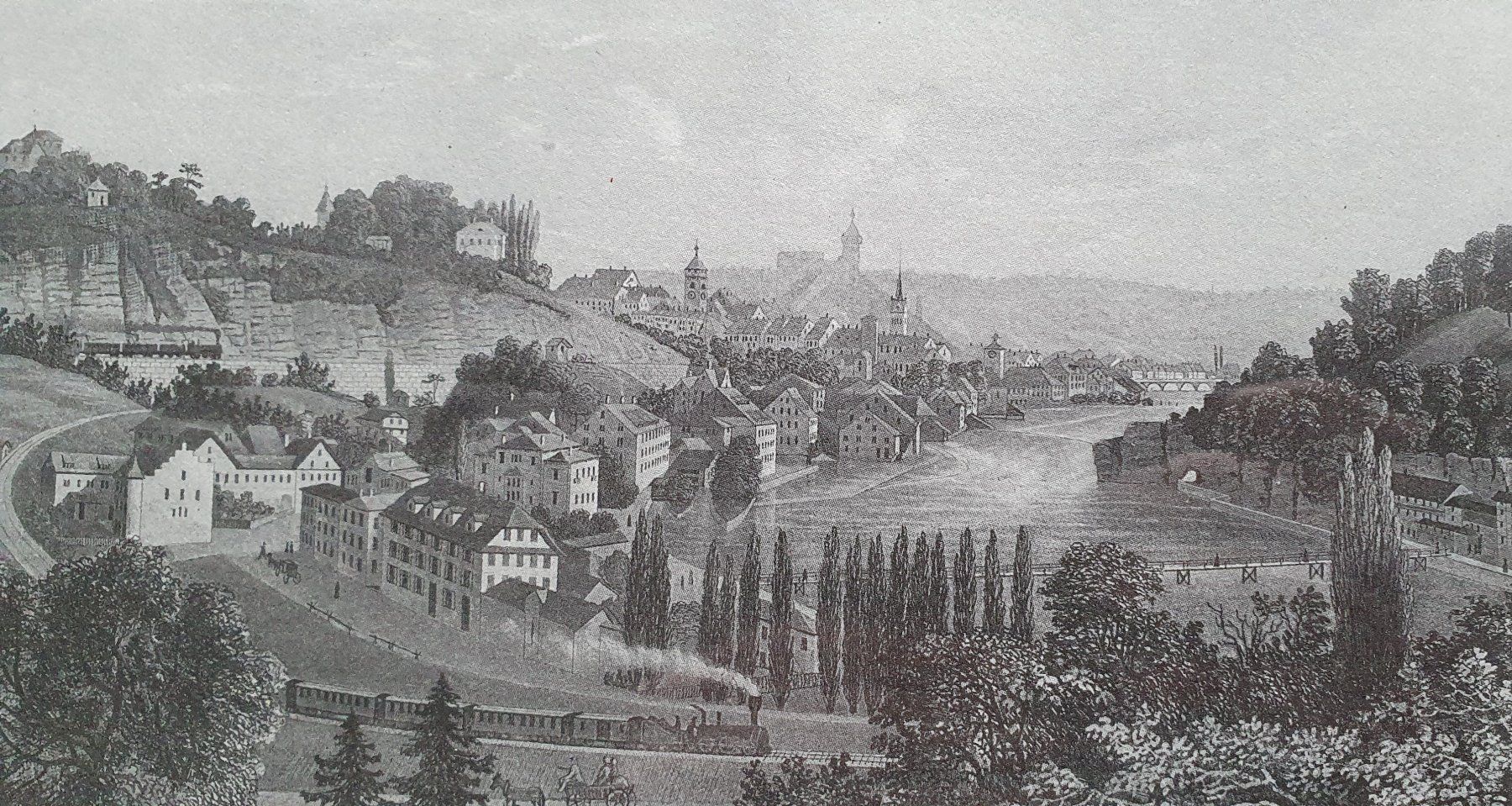Grafica & Litografie: Bild - Schaffhausen,  Lithographie – Usato da Kreuzlingen venduto da Rschweiz1 2
