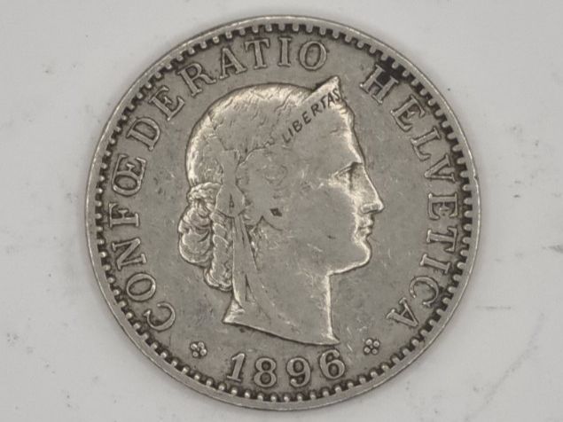 Tutti le monete: 20 rappen 1896 Gute Erhaltung – Usato da Bure venduto da chap981
