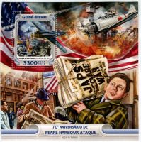 Block "Flugzeuge. Pearl Harbor". Guinea-Bissau.