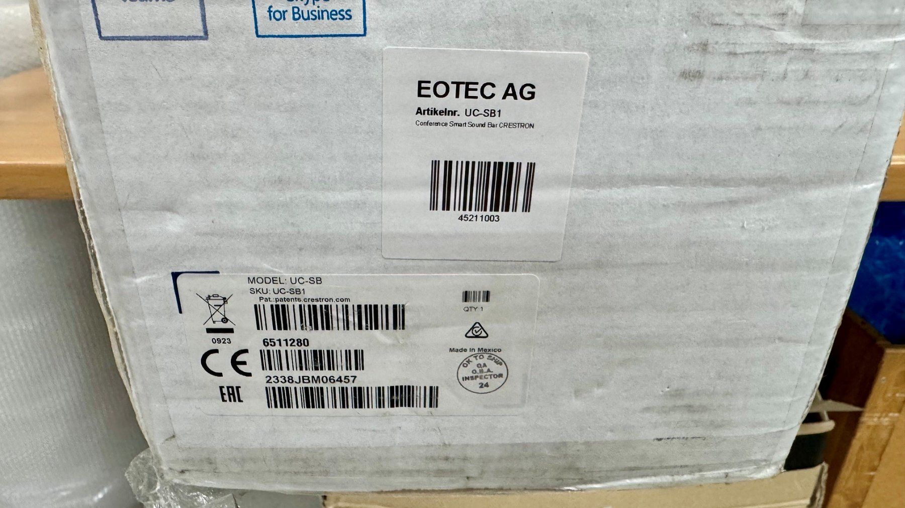 Lautsprecher: UC-SB1 Conference Smart Sound Bar 180° Mic Array CRESTRON – Neu und originalverpackt aus Muttenz von EotecAG 1