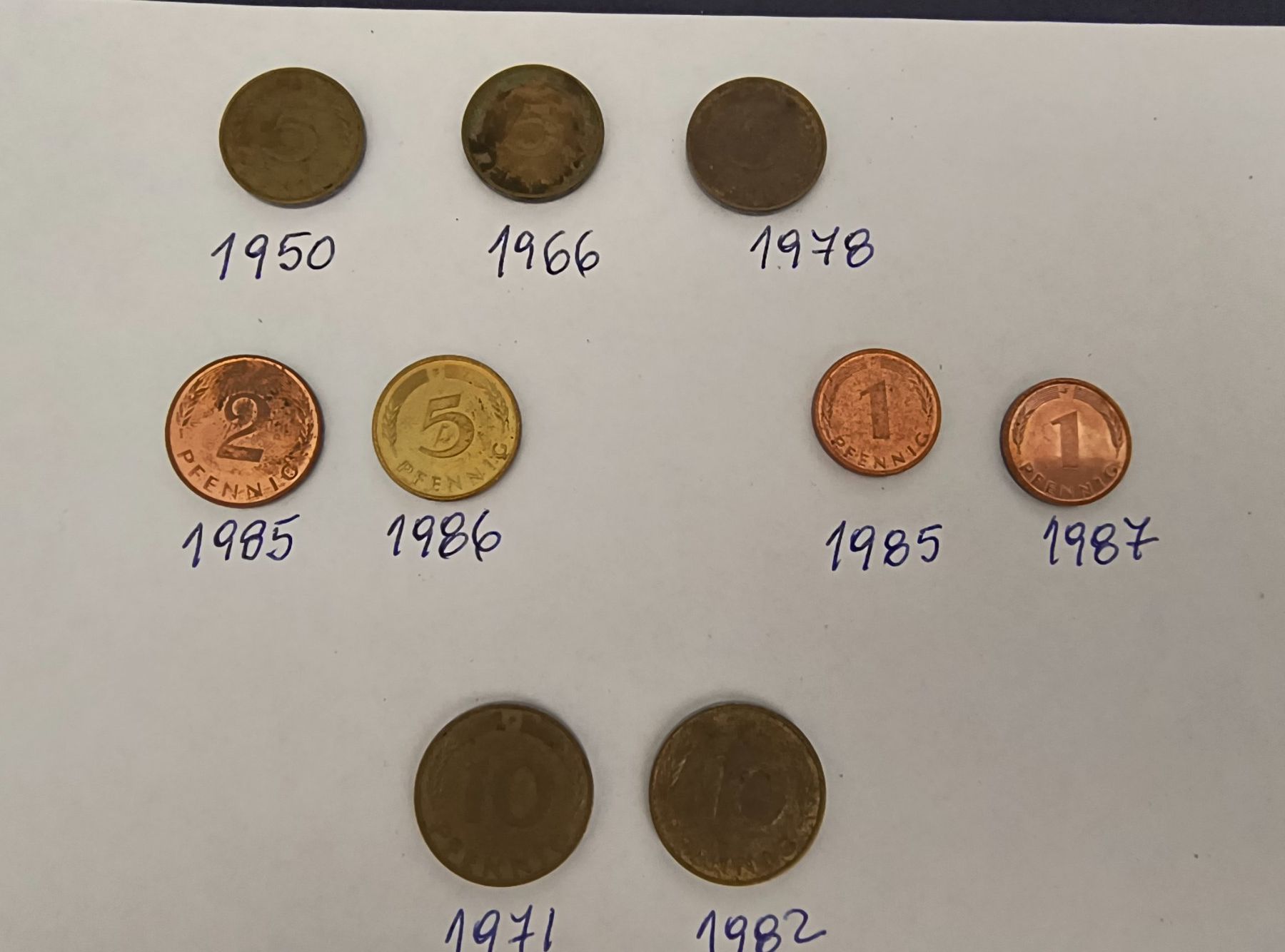 Tutti le monete: DEUTSCHE MARK - MÜNZEN 1950 / 1987 – Usato da Neuhausen am Rheinfall venduto da VALAMA 1