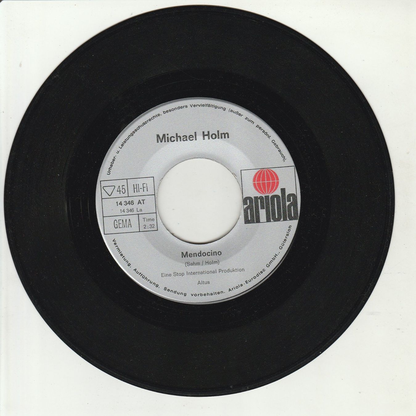 Dischi in vinile: Michael Holm - Mendocino 7" Vinyl – Usato da Tübach venduto da JamesStone 2