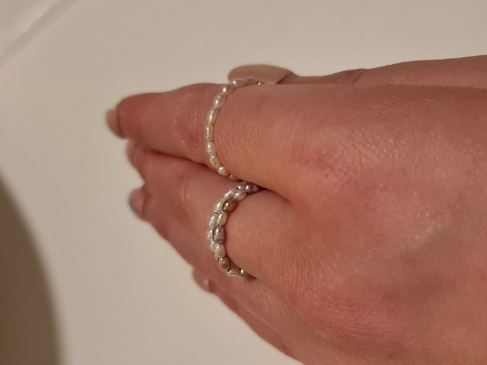 Ringe: Handgefertigte Perlen Ring (Reisform) Süsswasserperlen – Neu und originalverpackt aus Kriens von Jul_8D 4