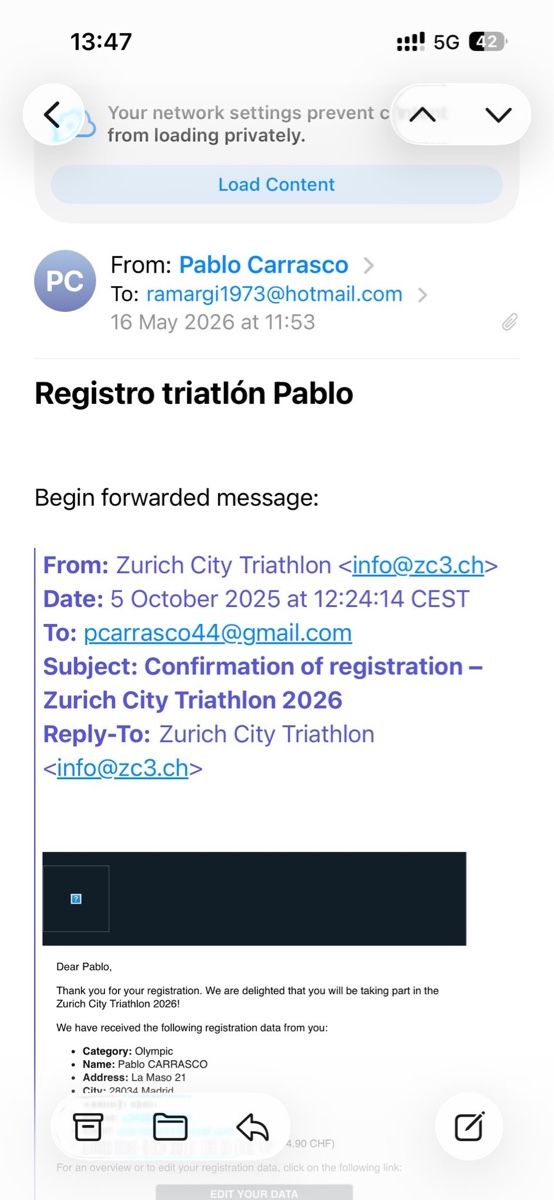 Biglietti: registration triathlon Zurich Olimpyc distance – Nuovo (secondo la descrizione) da Zumikon venduto da ram_cgm2