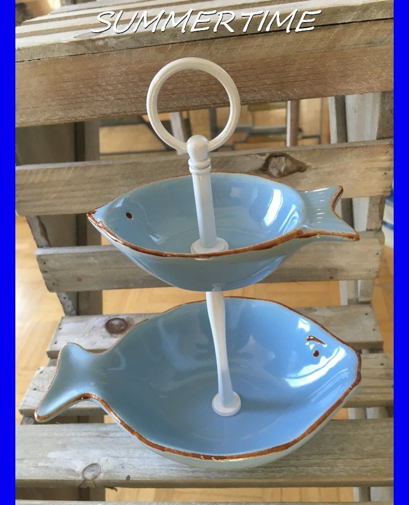 Tutte le decorazioni: ETAGERE  MIT  FISCH - SCHALEN – Usato da Subingen venduto da ArtBead 3