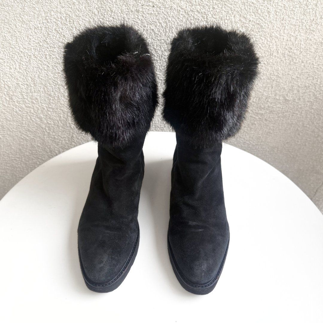 Scarpe da donna: AQUATALIA Bottes Noires Fourrées - Taille 39 – Usato da Vevey venduto da secondlifevevey 1