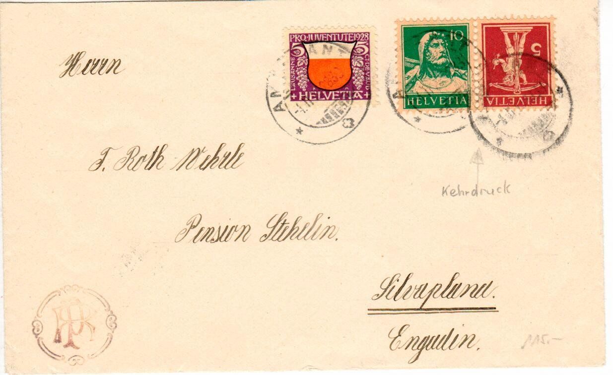 Tutti i francobolli: Ambulant Brief nach Silvaplana 1929 – Usato da Wolhusen venduto da Curver9