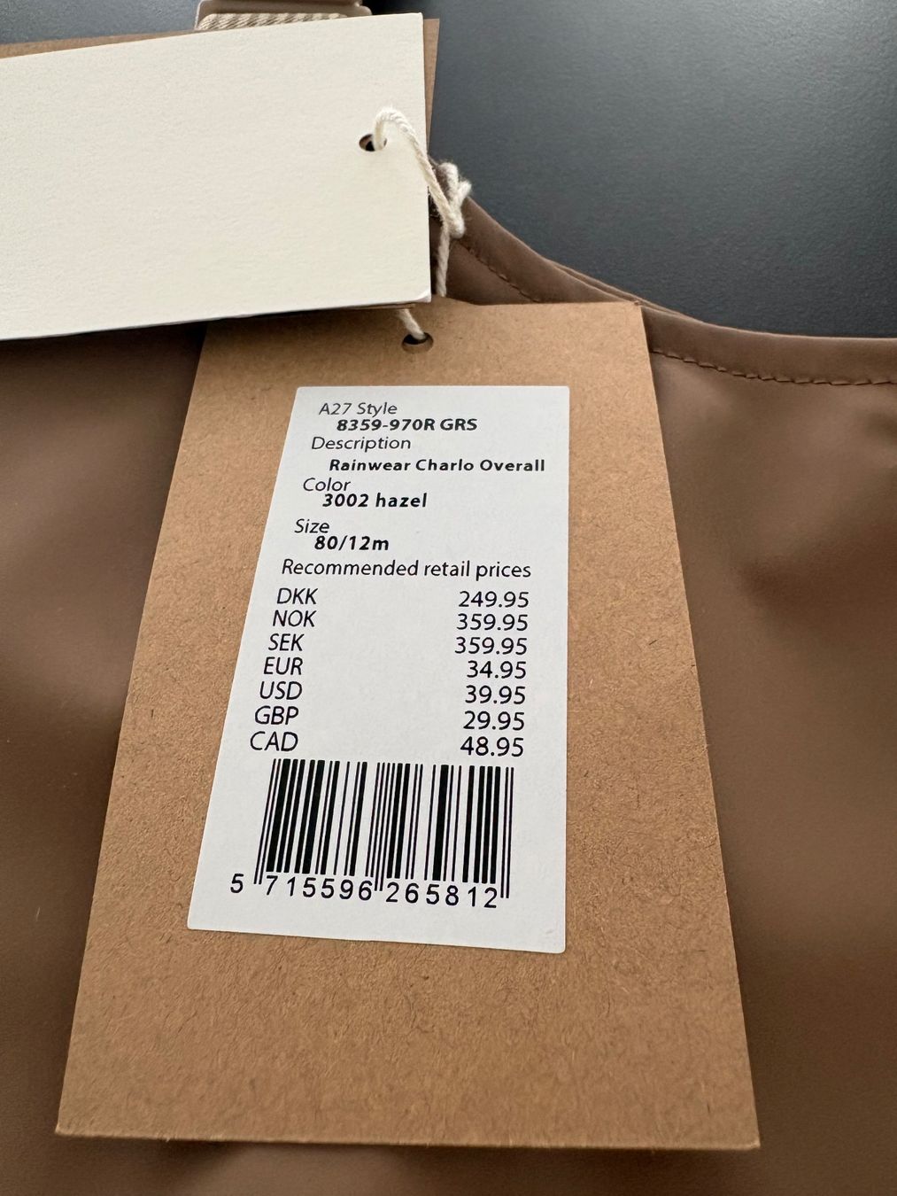 Wheat Pantaloni: Neu! Wheat Regenhose Grösse 80 – Nuovo e nell'imballaggio originale da Wohlen AG venduto da kissne4 3