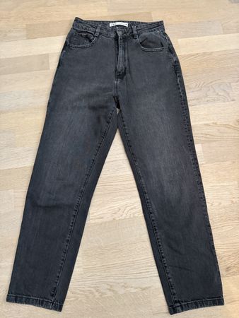 Mom Jeans Zara Schwarz Grösse 38