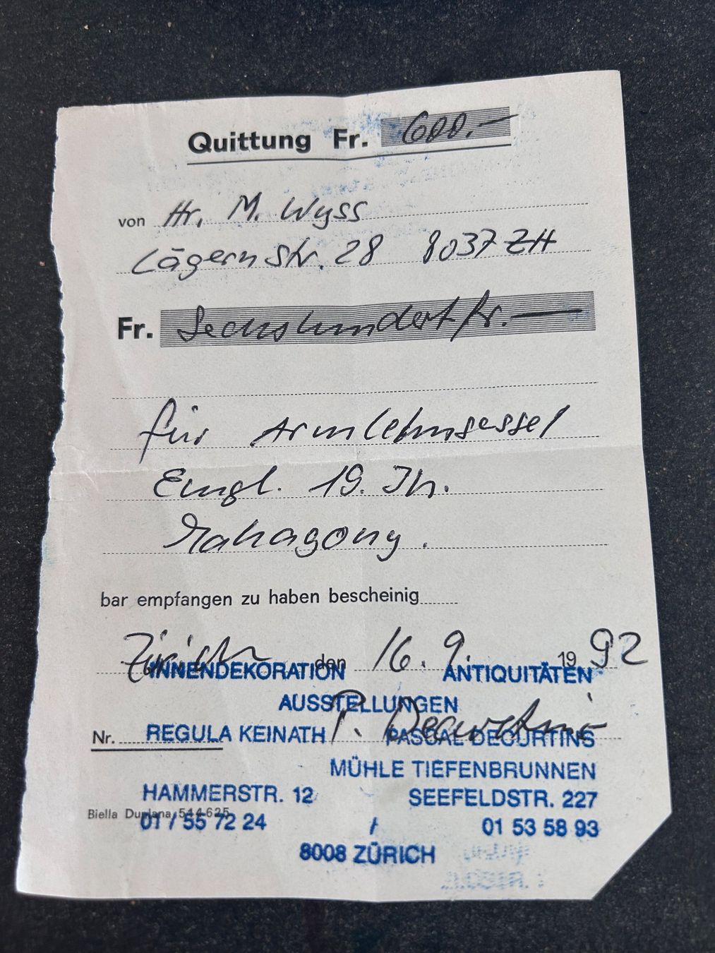 Sedie: Armlehnstuhl England 19. Jh. – Usato da Bern venduto da Augenfreude 4