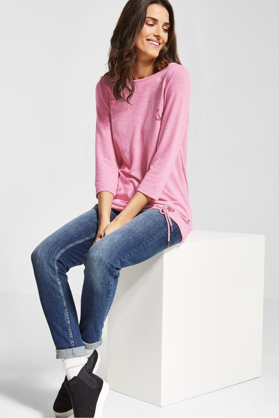 Cecil Maglioni & Felpe: Cecil Pullover Shirt Melli mit Herzchen Anker Print XXL rosa – Nuovo (secondo la descrizione) da Suhr venduto da 1stclass 3