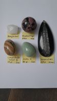 Belemniten 11cm + 4 Deko-Mineralien, Deko-Set 4
