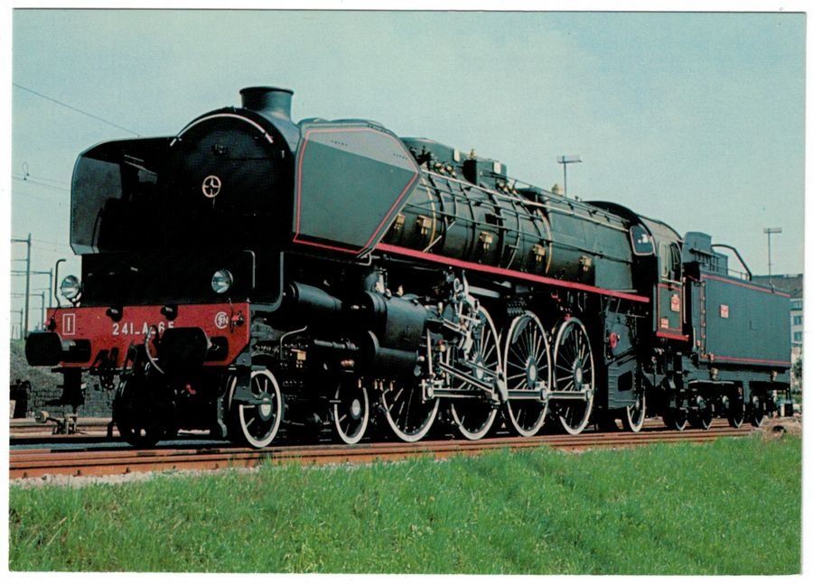 Cartoline postali: Lok SNCF 241.A.65 Typ "Mountain" – Usato da Frauenfeld venduto da POML
