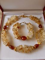 Parure in citrini e corniola